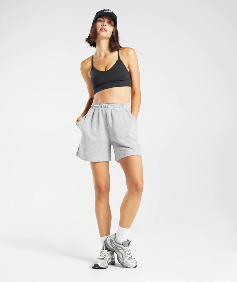 Women's Gymshark Rest Day Sweats Shorts Light Grey | NZ 1GOLMK